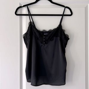 Abercrombie black lace trim cami